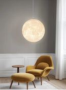 3D Print Moon Pendant Light: Creative Hanging Night Lamp by Ljojo for Restaurant/Bar Atmosphere.