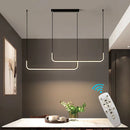 Modern Minimalist LED Pendant Lamps - Black Gold Dimmable Chandelier by Ljojo