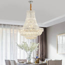 American Retro Crystal Chandelier Gold/Chrome for Living Room - Ljojo Luxury Home Decor Lighting