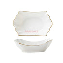 Ljojo 400ml Gold Phoenix Tail Ceramic Bowl for Soup, Pasta, Salad, and More