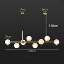 Nordic Glass Pendant Light Fixture for Dining Room Kitchen Chandelier by Ljojo