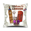 Ljojo London Guard Street Scene Cushion Cover - Cute Cartoon Design