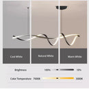 Ljojo Matte Black LED Chandeliers for Dining Room, Kitchen, and Bar - Modern Indoor Pendant Lighting