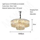 Ljojo LED Crystal Ceiling Chandeliers | Modern Luxury Designer Hanging Lamps for Living Room