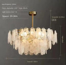 Nordic Luxury Glass Crystal Chandelier Fixture for Living & Dining Room by Ljojo