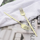 Ljojo 24-Piece Stainless Steel Champagne Gold Cutlery Set