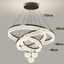 Ljojo Luxury Crystal Ceiling Chandelier LED Pendant Light for Living & Dining Room
