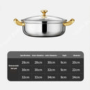 Ljojo 410 Stainless Steel Non-stick Soup Pot with Lid
