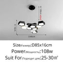 Nordic Designer LED Ceiling Lamp with Remote Dimming - Modern Lustres for Living Room and Bedroom by Ljojo