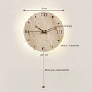 Ljojo LED Travertine Wall Sconce Lamp with Pull Chain Switch