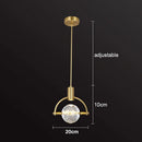 Crystal LED Small Chandelier Nordic Luxury Bedroom Hanging Lamp by Ljojo