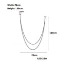 2025 Trendy DIY Flexible Leather Belt Dimmable LED Chandelier by Ljojo for Living Room
