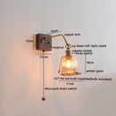 Ljojo LED Wall Sconce Pull Chain Switch Modern Style Nordic Mirror Light Fixtures