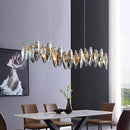 Ljojo Luxury Crystal Chandelier | Modern Dining Room Pendant Light Glowing with Elegance