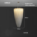 Ljojo Luxury Crystal Beading Chandelier Dimmable LED Lighting Fixture for Dining Room & Kitchen Island
