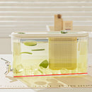 Ljojo 4L Plastic Beverage Dispenser with Faucet for Refrigerator