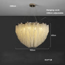 Ljojo Luxury Crystal Beading Chandelier Dimmable LED Lighting Fixture for Dining Room & Kitchen Island
