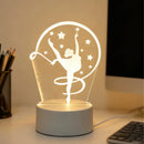 Ballet Girl 3D Night Light - USB Warm Light for Ballet Enthusiasts by Ljojo