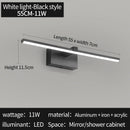 Ljojo LED Wall Lamp Waterproof Makeup Mirror Light White Black Aluminum Sconces