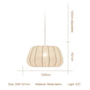 Nordic Retro Fabric Living Room Pendant Lights Chandelier by Ljojo