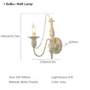 French Retro Crystal Chandelier Wall Lamp Princess Room Candle Hanging Lamp Ljojo
