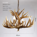 Medieval Wood Branch LED Pendant Chandelier - Stylish Hand-Knitted Design for Home Decor