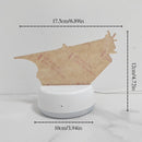 Ljojo 3D Helicopter Night Light Mini Tabletop Ambient Decor for Bedroom - Creative Room Decoration