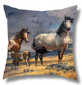 Fine Horse Print Cushion Cover for Home Decor by Ljojo