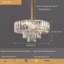 Nordic Luxury Clear Crystal Chandelier Hanging Lamps Dining Table - Ljojo
