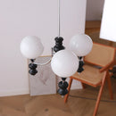 Ljojo Adjustable LED Glass Pendant Light Modern Nordic Style for Living Room Bedroom Dining Room