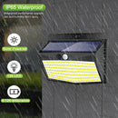 Ljojo 138 LED Solar Outdoor Wall Lamp with Motion Sensor & 3 Modes
