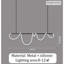 Modern Long Hose LED Ceiling Chandelier for Dining Kitchen Bar Pendant Lighting by Ljojo