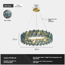 Ljojo Luxury Glass Chandelier: Modern Design for Living Room, Bedroom, Hotel, Bar Counter