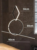 Ljojo Minimalist Line Chandeliers: Elegant LED Pendant Lighting with Magnetic Suction Connection