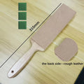 2026 Portable Knife Sharpening Stone - Aluminum Base Polishing Leather Strip - Kitchen Sharpening System by Ljojo