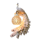 Gold White Peacock Crystal Wall Lamp | Modern Nordic Retro LED Wall Light by Ljojo