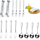 Ljojo 14-Piece Mini Cutlery Set: Tongs, Spatulas, Spoons, Forks - Non-Stick Tableware
