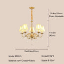 Ljojo Crystal Chandelier Gold Pendant Light for Living Room Dining Bedroom-Farmhouse Church Glam Lighting