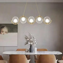 Nordic Bubble Waves LED Pendant Light Cream Chandelier for Home Decor by Ljojo