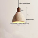 LED Pendant Lights Yellow Travertine Earthen Jar Chandelier for Living Room by Ljojo