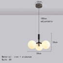 Ljojo Modern Minimalist Magic Bean Glass Chandelier Lighting Bedroom LED Home Decor Suspension Lamp