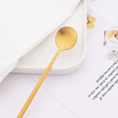 Ljojo Matte Stainless Steel Long Handled Stir Spoon Set