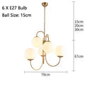 Ljojo Modern Round Metal LED Pendant Light | Nordic Stylish Home Decoration Chandeliers