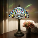 Dragonfly Stained Glass Table Lamp 12" for Bedroom Living Room Ljojo Brand