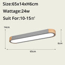 Ljojo Bauhaus Solid Wood Strip LED Ceiling Light Chandelier for Living Room Decor