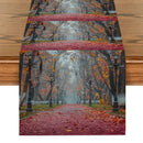 Ljojo Maple Road Lights Table Runner for Kitchen Dining Decor