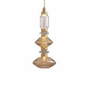 Amber Glass Chandelier Adjustable Elegant Lighting for Living Room by Ljojo