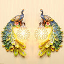 Gold White Peacock Crystal Wall Lamp | Modern Nordic Retro LED Wall Light by Ljojo