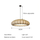 Ljojo Japanese Wabi Sabi Style Cloth Pendant Light Modern Living Room Decor Chandelier