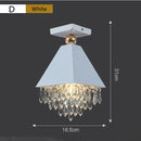 Ljojo Retro K9 Crystal Ceiling Light Fixture Black/Golden LED Cafe Lamp
